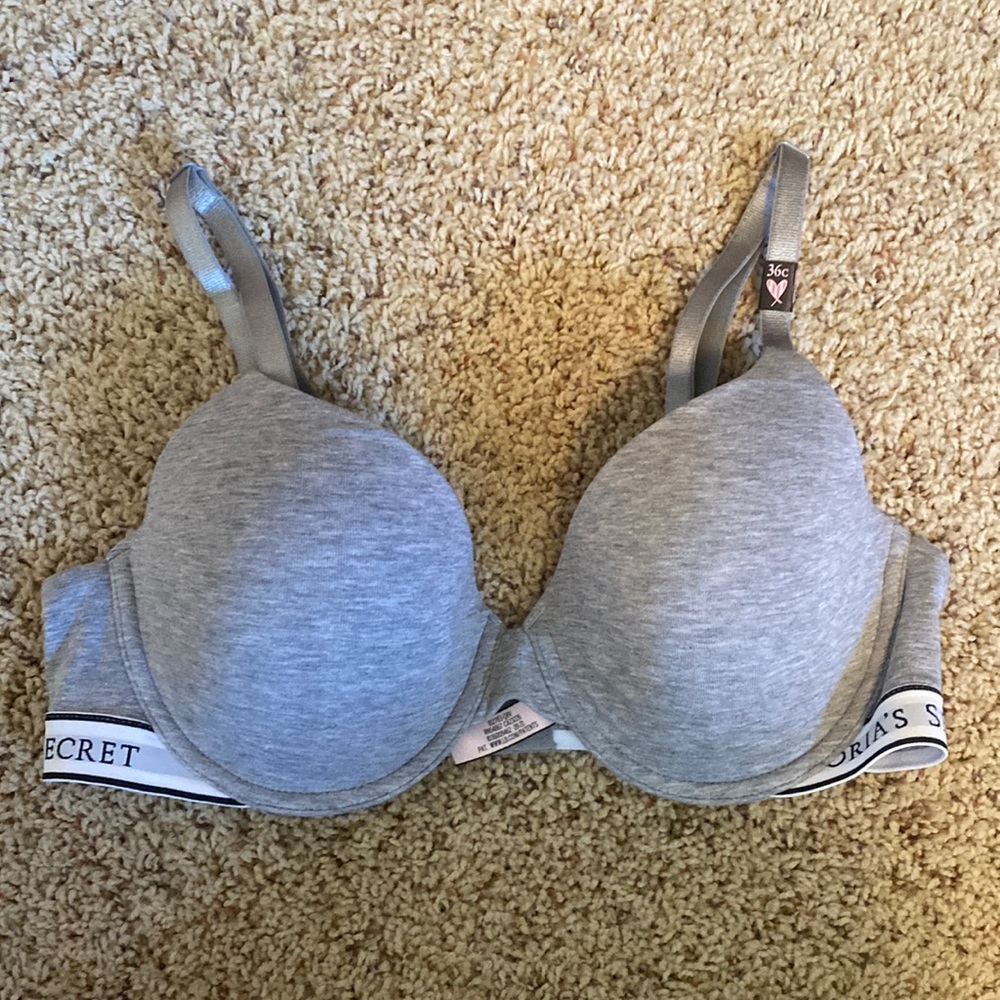 Victoria’s Secret Bra, 36C, Light Gray